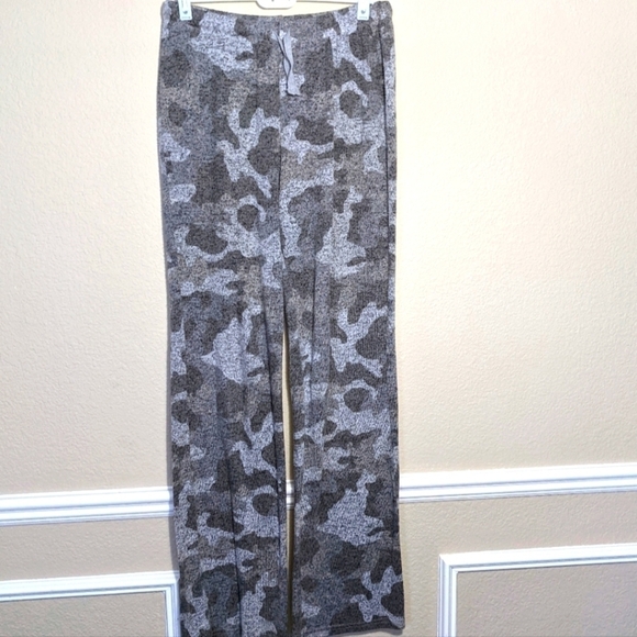 Pink Republic Grey Camo Drawstring Palazzo Pajama Pants - Picture 1 of 3